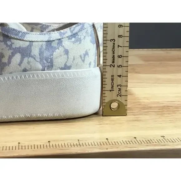 Open Edit Edlandyn Sneakers Women's 9M Blue White Canvas Lace Up Athletic Shoes - Picture 9 of 9